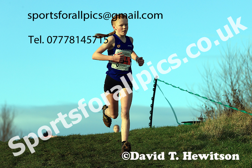 Girls under-15s 2024 NECAA Cross Country Champs., Temple Park, South Shields. Photo: David T. Hewitson/Sports for All Pics